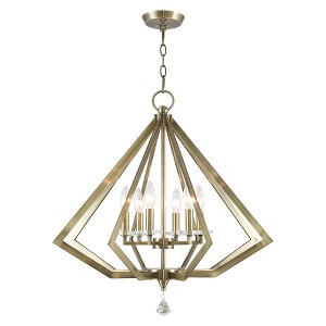 Livex Lighting Diamond 6 - Light Chandelier in  Antique Brass - 1 of 4