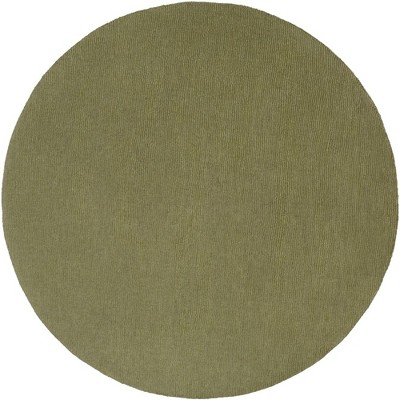 Mark & Day Rennes 6' Round Loomed Indoor Area Rugs Dark Green: Modern Wool, Stain-Resistant, Pet Friendly, Handmade