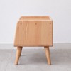 NicBex Wooden Nightstand with Open Shelf Bedside Table with Storage End Table with Angled Legs for Bedroom, Living Room - 3 of 4