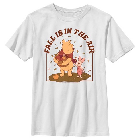 Boy's Winnie The Pooh Fall Is In The Air T-shirt - White - X Small