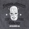 Adult Captain America Est. 1941 Stone Wash Charcoal T-Shirt - 2 of 3