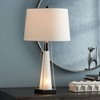 Pacific Coast Lighting Nina 28" Tall Modern Table Lamp with LED Nightlight White Glass Metal Single Off-White Shade Living Room Bedroom Bedside House - 2 of 4