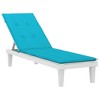 vidaXL Deck Chair Cushion Turquoise Oxford Fabric - 3 of 4