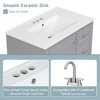 Lyngins 30" Freestanding Bathroom Vanity with Sink, Soft Close Door with Shelf & 3 Drawers, Modern Bathroom Storage Cabinet with Ceramic Sink - 3 of 4