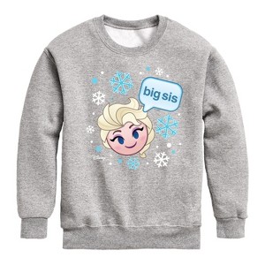 Boys' - Disney - Sis Big Elsa Graphic Long Sleeve Fleece Sweatshirt - 1 of 4