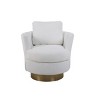 Teddy Swivel Chair With Smooth 360-Degree Golden Metal Swivel Base, Swivel Chairs Accent, Accent Chairs Swivel With Seat Cushion-Cuddlewood - 4 of 4