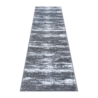 Emma and Oliver Scraped Look Accent Rug with Natural Jute Backing for Hallway, Entryway & More