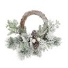 Transpac Artificial 24 in. White Christmas Frosted Evergreen Wreath - 2 of 4