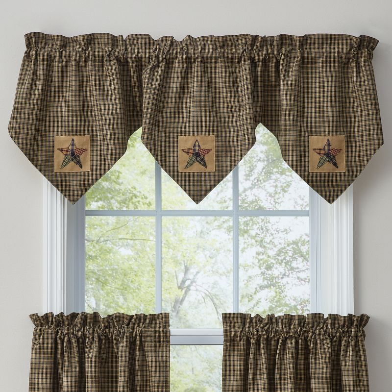 Pieced Star Lined Triple Point Valance, 2 of 7