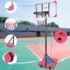 VisioGear Lawn Sports Sets, Portable Basketball Hoop with Base and Wheels, Basketball Hoop and Goals for Teenagers Adults, Pink, 29"*105"*28" - 3 of 4