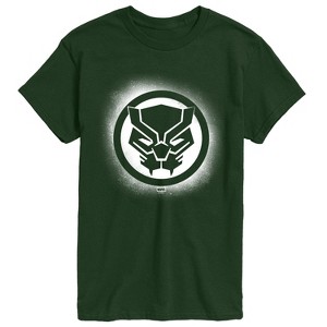 Men's - Marvel - Black Panther Spray Paint Logo Short Sleeve Graphic T-Shirt - 1 of 3