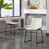 DOMETOUR Vintage PU Leather Dining Chairs Set of 2 - 4 of 4