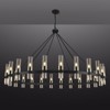 CityFurn 20/24-Light Black Wagon Wheel Chandelier Glass Pendant Light for Dining Room - 4 of 4