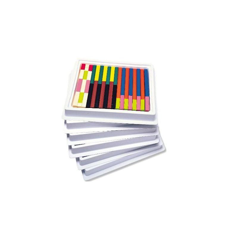 Learning Resources Cuisenaire Rods Multi-Pack: Plastic Rods, 6 Sets of 74, 1 of 5