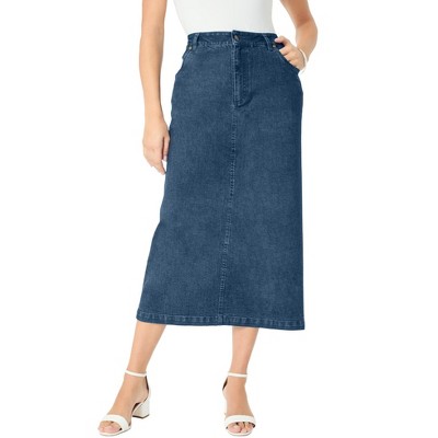 Roaman's Women's Plus Size Back Split Pencil Skirt