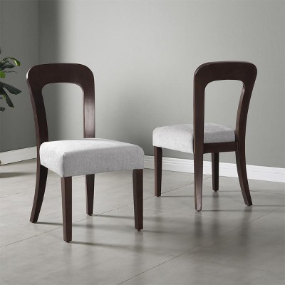 Dining Chairs Set of 2, Upholstered Kitchen Side Chairs with Paded Seating Solid Rubber Wood Legs for Dining Room,Island,Living Room-Tanpinhause