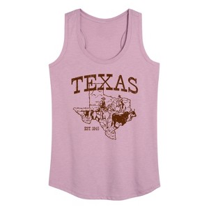 Women's - Instant Message - Texas Graphic Racerback Tank - 1 of 4