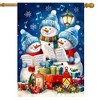 Briarwood Lane Winter Christmas House Flag 40x28 For Outdoor Singing Snowmen For Christmas House Flag - 2 of 4