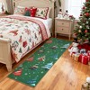 Christmas Area Rug, Washable Non Slip Holiday Carpet with Xmas Tree Pattern, Low Pile Accent Rug for Living Room Bedroom - 3 of 4