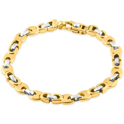 Pompeii3 Men's Link 14k Gold (17gram) or Platinum (27gram) 3.5mm Bracelet 8"