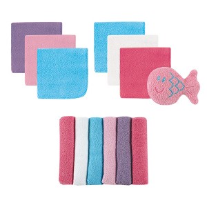 Luvable Friends Baby Girl Cotton Rich Washcloths, Pink Solid, One Size - 1 of 1