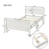Wood Platform Bed Twin Bed Frame Mattress Foundation Sleigh Bed with Headboard Footboard and Wood Slat Support - 2 of 4