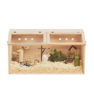 AZL1 Life Concept Pet Crates and Houses Creative Pet Habitat with Removable Panels and Spacious Design for Hamsters, Beige, 31.5"*16"*15.8" - 1 of 4