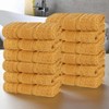 Zero Twist Cotton Waffle Honeycomb Medium Weight Bathroom Towel Set by Blue Nile Mills - 2 of 4