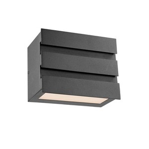 Chloe Lighting Beckett Contemporary Led Light Textured Black Outdoor Wall Sconce 5" Tall - 1 of 4