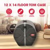 SKB 12" x 14" Floor Tom Case with Padded Interior, D-Shaped Drum Design, and Molded in Feet for Upright Positioning and Stability, Black - 2 of 4