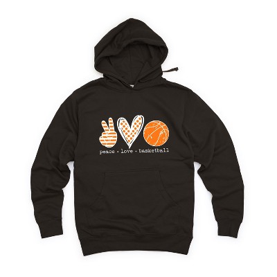Simply Sage Market Women's Graphic Hoodie Peace Love Basketball