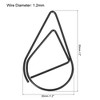 Unique Bargains Drop-Shaped Metal Prevent Tearing Pages Home Office Paper Clip 60 Pcs - 2 of 4