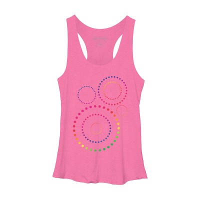 Adult Design By Humans Pride Inclusion Rainbow Circles By SpiritofWonderland Racerback Tank Top