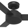 Hunter 44" Presto Ceiling Fan Matte Black Finish - Modern Design with 3 Blades for Indoor Use, Wall Control Included - 3 of 4
