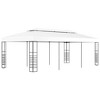 vidaXL Gazebo Patio Pavilion Outdoor Canopy Tent Shelter Powder-Coated Steel - White 118.1" x 236.2" - 2 of 4