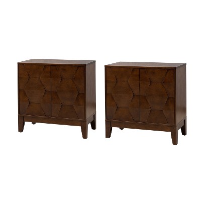 Set of 2 Lucinda 30'' Tall 2 - Door Accent Cabinet with Adjustable Shelves | HULALA HOME