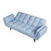 Sapphtopaz Couches for Living Room 2-Seater Velvet Upholstered Sofa Bed with 2 Armrests Throw Pillow and Adjustable Backrest Sofa for Bedroom - 4 of 4