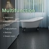 Vynxaria Waterproof  Slip Resistant: 12 Piece Set of 12x12 Black Plastic Tiles with Pebble Pattern for Bathroom, Balcony More - 4 of 4
