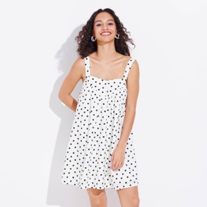 target black and white polka dot dress Women's Triangle Cup Maxi Dress