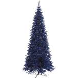 Vickerman Navy Blue Fir Slim Christmas Artificial Tree