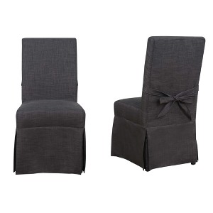 Set of 2 Margo Dining Room Parsons Chair Charcoal - Picket House Furnishings, Grey