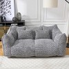 Soft Bean Bag Chair With High Resilience Foam Core,Bean Bag Chair For Adults,Square Recliner Sofa,2 Seater Sofa,Bean Bag Chair Sofa-Cuddlewood - 2 of 4