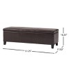 Contemporary Faux Leather Storage Ottoman Bench with Padded Seat and Hidden Compartment for Living Room -3irtyhousy - 4 of 4