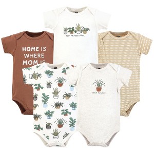 Hudson Baby Cotton Bodysuits, Plants - 1 of 4