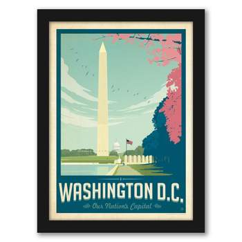 Americanflat Vintage Architecture Washington Dc Cherry Blossom By Anderson Design Group Framed Print