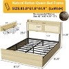 PAKASEPT Queen Bed Frame with Headboard - Rattan Platform Bed Frame with 4 Storage Drawers and harging Station and LED Light - 2 of 4