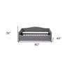 HomeRoots Gray Tufted Boucle Twin Day Bed With LED Lighting And Trundle And USB - 3 of 4
