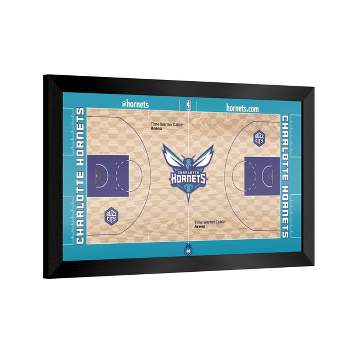 NBA Charlotte Hornets Team Court Framed Plaque