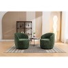 Racxily Multi-Tone Chenille Swivel Chair – 360° Heritage Spin + Ergonomic Curve, Snuggle-Grace for Living/Bedroom | Wooden Frame + Black Base, 250lbs - 2 of 4