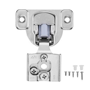 VEVOR Cabinet Hinges, 20 Packs Partial Overlay Kitchen Cabinet Door Hinges, 105 Degree Opening Angel Soft Close Concealed Cupboard Hinges, Silver - 1 of 4